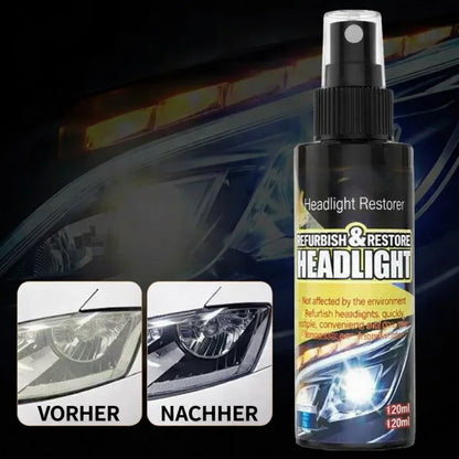 Scheinwerfer-Restaurationsspray – Lösung bei matten, vergilbten oder trüben Autoscheinwerfern