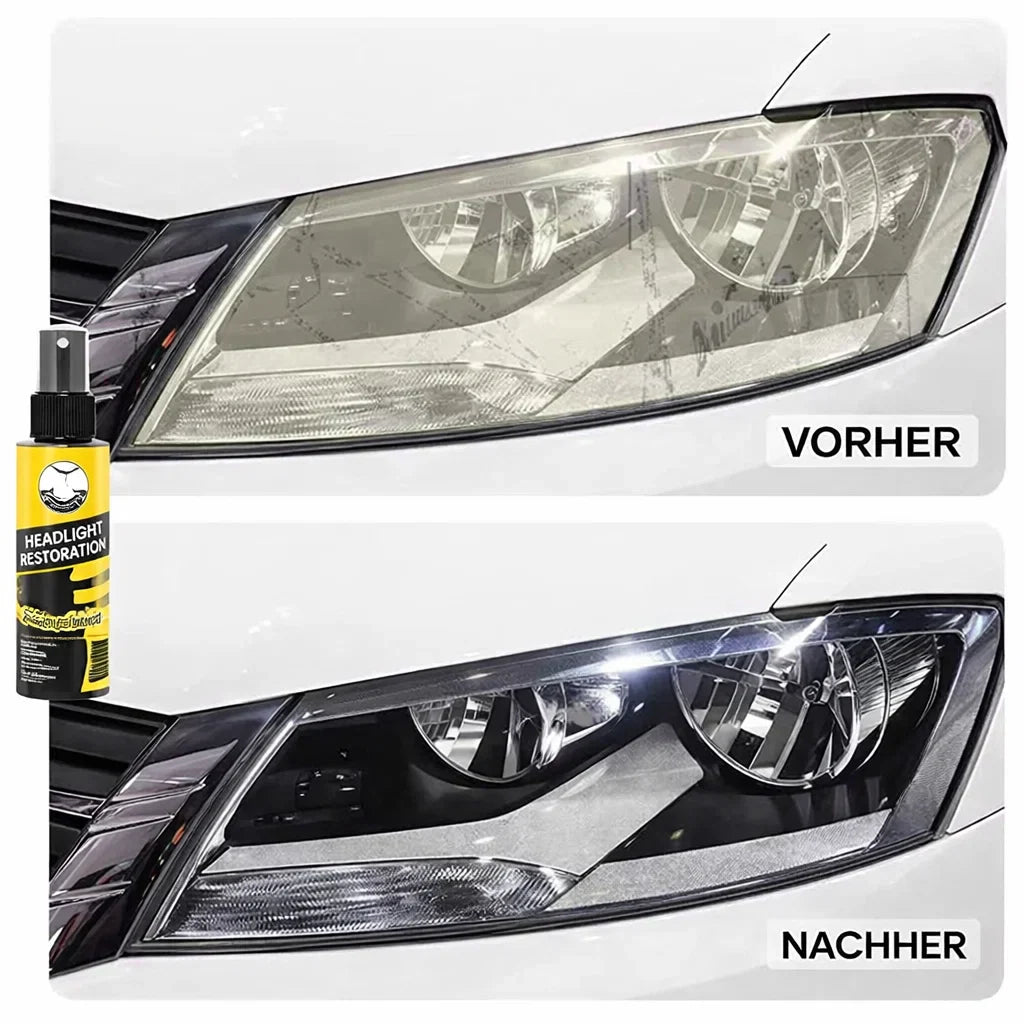 Scheinwerfer-Restaurationsspray – Lösung bei matten, vergilbten oder trüben Autoscheinwerfern