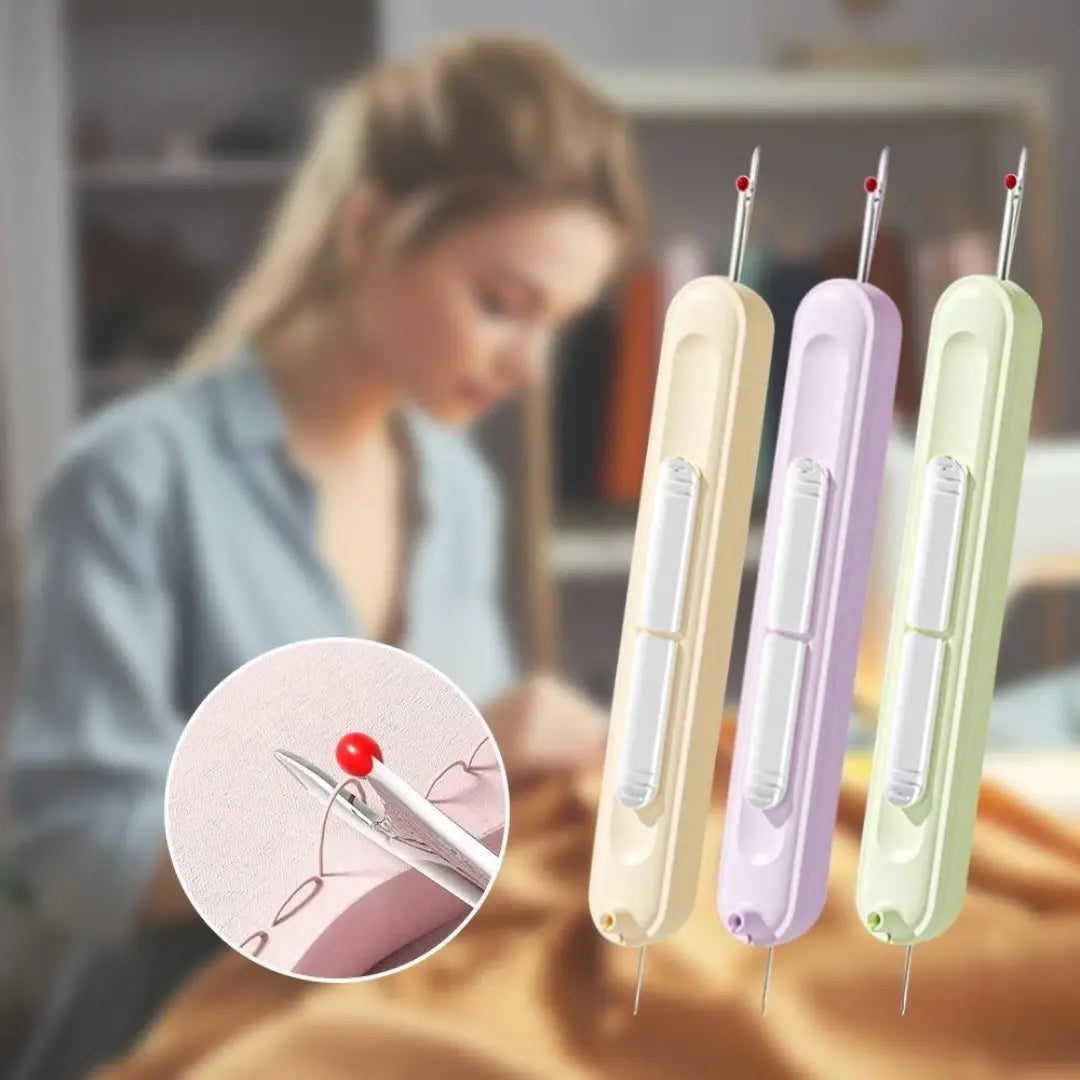 1+1 GRATIS | 2-in-1 Nadeleinfädler und Nahttrenner – Kompakt und Praktisch