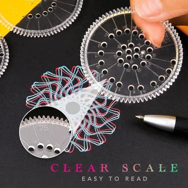 22-teiliges Spiral-Lineal-Set – Kreatives Zeichnen mit System