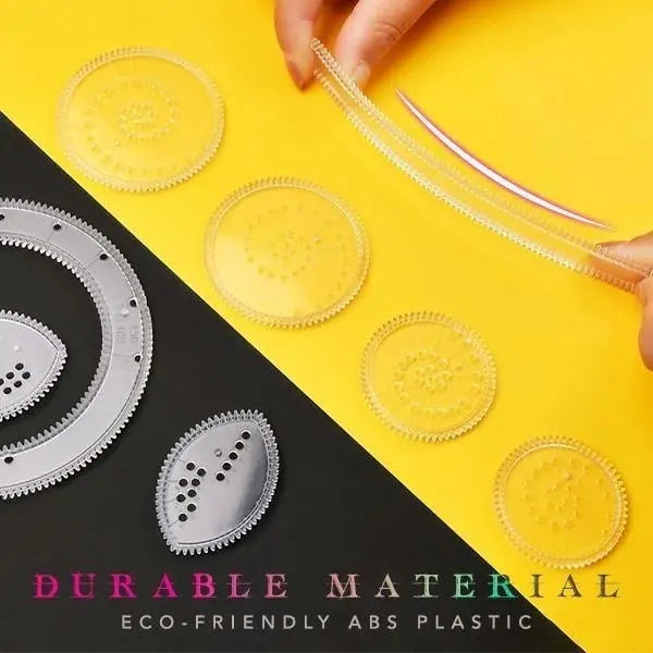 22-teiliges Spiral-Lineal-Set – Kreatives Zeichnen mit System