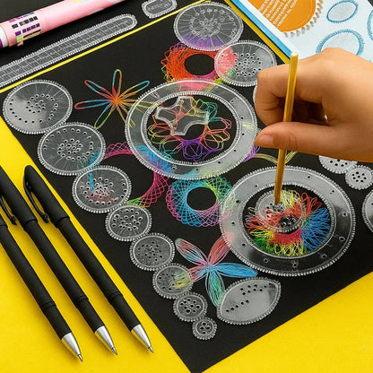 22-teiliges Spiral-Lineal-Set – Kreatives Zeichnen mit System