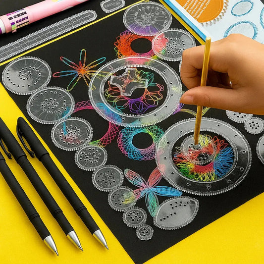 22-teiliges Spiral-Lineal-Set – Kreatives Zeichnen mit System