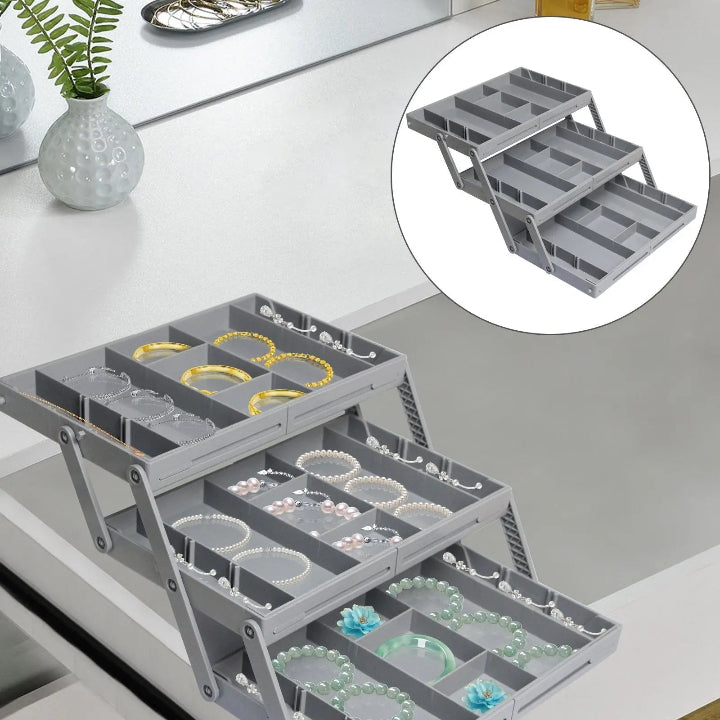 Intelligenter 3-stöckiger Schubladen-Organizer – Erweiterbar & Platzsparend für Standard-Schubladen