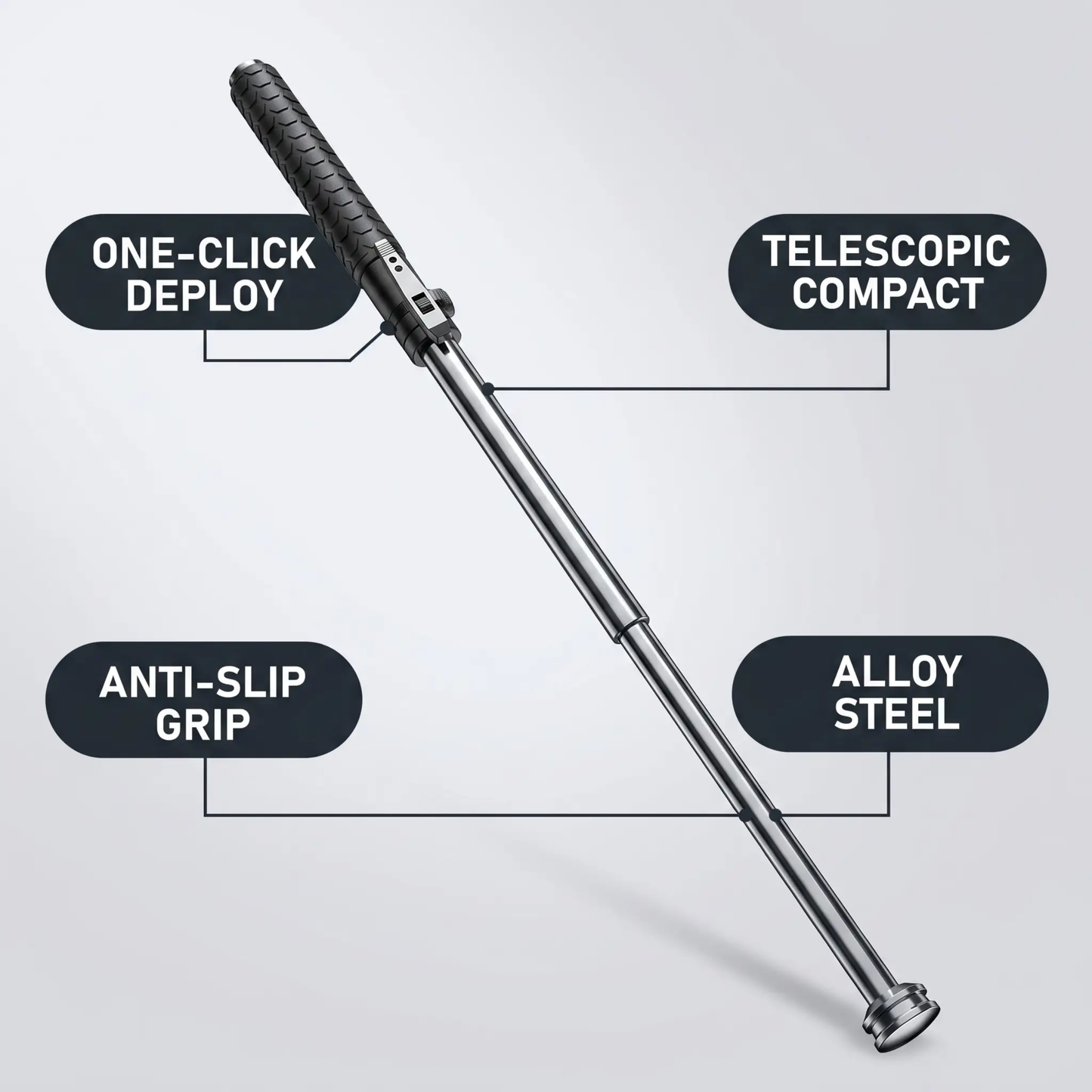 Automatic Self Defense Walking Stick with Stability Support