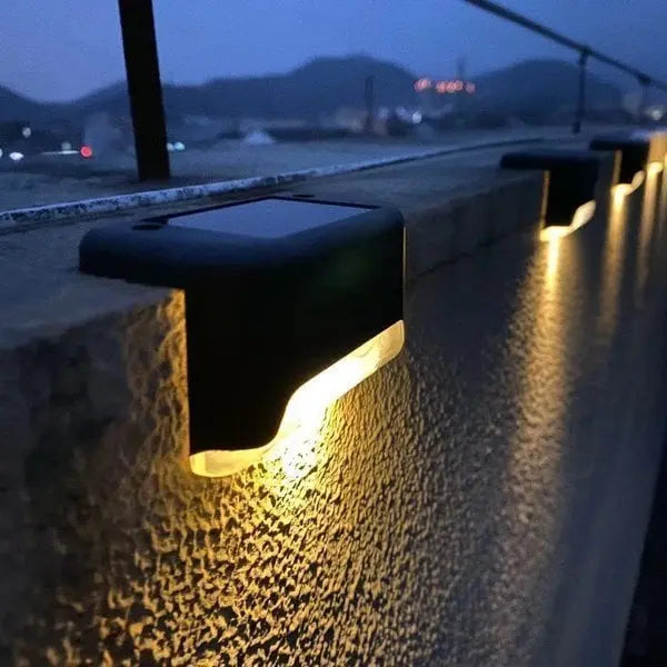 4er-Set Solar-Terrassenlichter – Wetterfestes Außenlicht