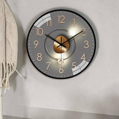 Geräuschlose Wanduhr Ø 20 cm – Glasabdeckung & Metallzeiger, ohne Ticken