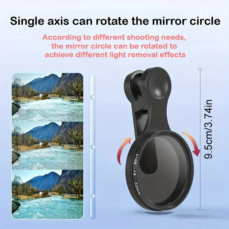 52mm CPL-Filter für Smartphones – Weniger Blendung & Sattere Farben