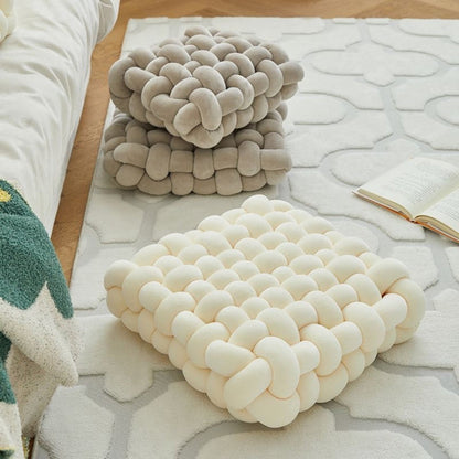Gewebtes Knotkissen – Weiches Sitzkissen für Wohnzimmer & Schlafzimmer