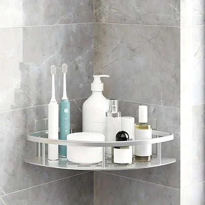 Eck-Duschregal – Bohrloses Aluminium-Wandregal für Bad & Dusche