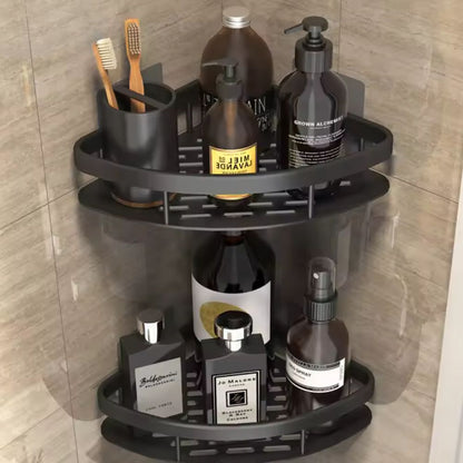 Eck-Duschregal – Bohrloses Aluminium-Wandregal für Bad & Dusche