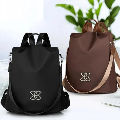 Anti-Diebstahl Rucksack – 3 Trageoptionen, wasserabweisend, Braun & Schwarz