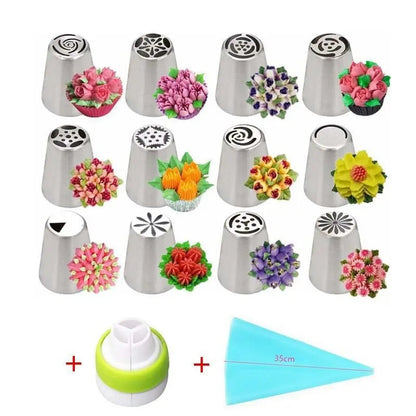 Blumen-Spritzdüsen-Set – Mühelose Tortendekoration