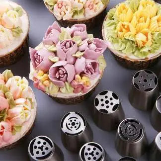Blumen-Spritzdüsen-Set – Mühelose Tortendekoration