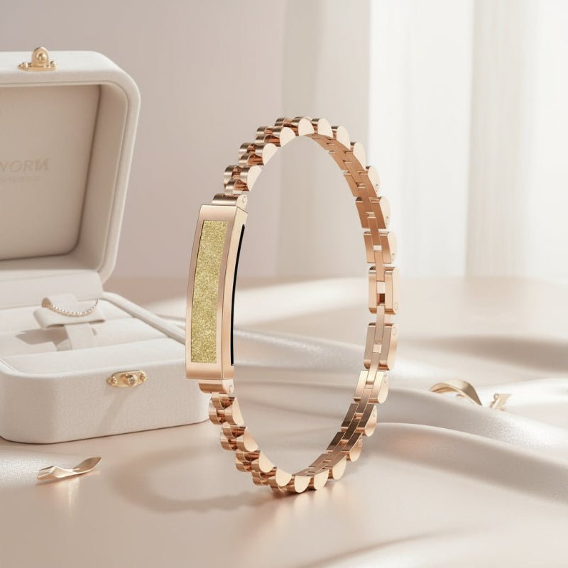 Smartes Edelstahl-Kettenarmband — Fitness-Tracker im Schmuckdesign