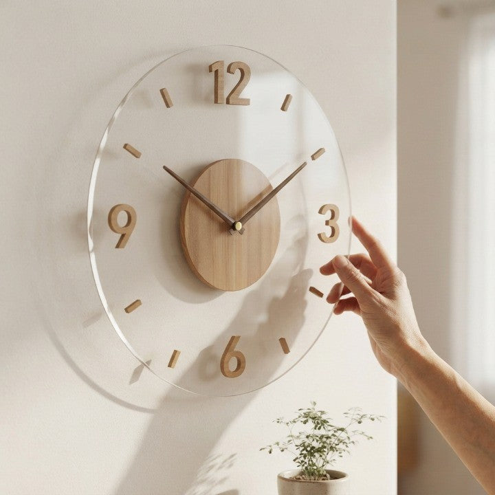 Lautlose Wanduhr aus Holz – Minimalistisches Design für jeden Raum