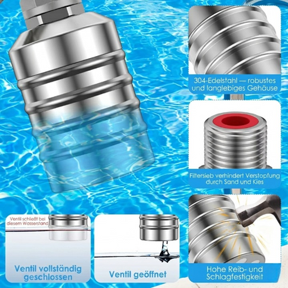 Automatisches Schwimmerventil – Edelstahl, ohne Strom