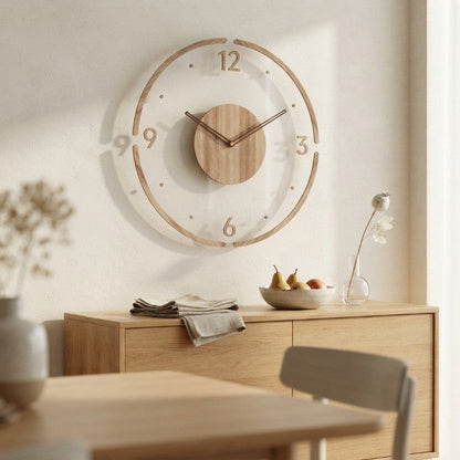 Lautlose Wanduhr aus Holz – Minimalistisches Design für jeden Raum