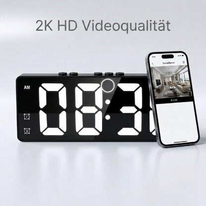 Digitaler Wecker mit Überwachungskamera 2K HD