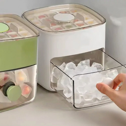 Eiswürfelbox mit Druckfunktion – 48 Würfel ohne Kleckern & ohne Mühe