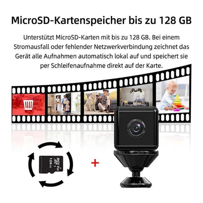 Mini WLAN-Kamera mit Nachtsicht – diskrete Heimüberwachung, 1080P HD