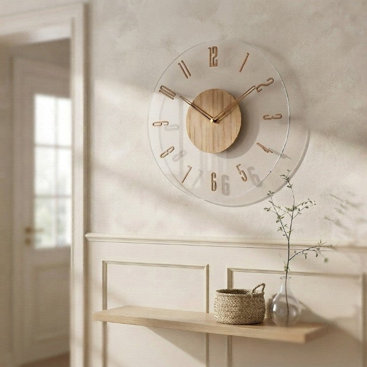 Lautlose Wanduhr aus Holz – Minimalistisches Design für jeden Raum