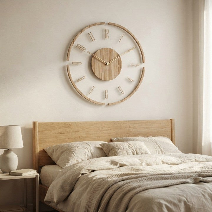 Lautlose Wanduhr aus Holz – Minimalistisches Design für jeden Raum