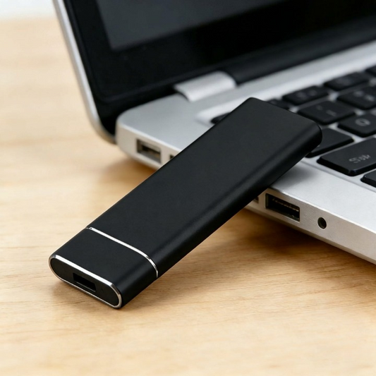 8TB Externe SSD — USB 3.1 Typ-C, Plug & Play, Aluminium