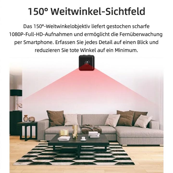 Mini WLAN-Kamera mit Nachtsicht – diskrete Heimüberwachung, 1080P HD