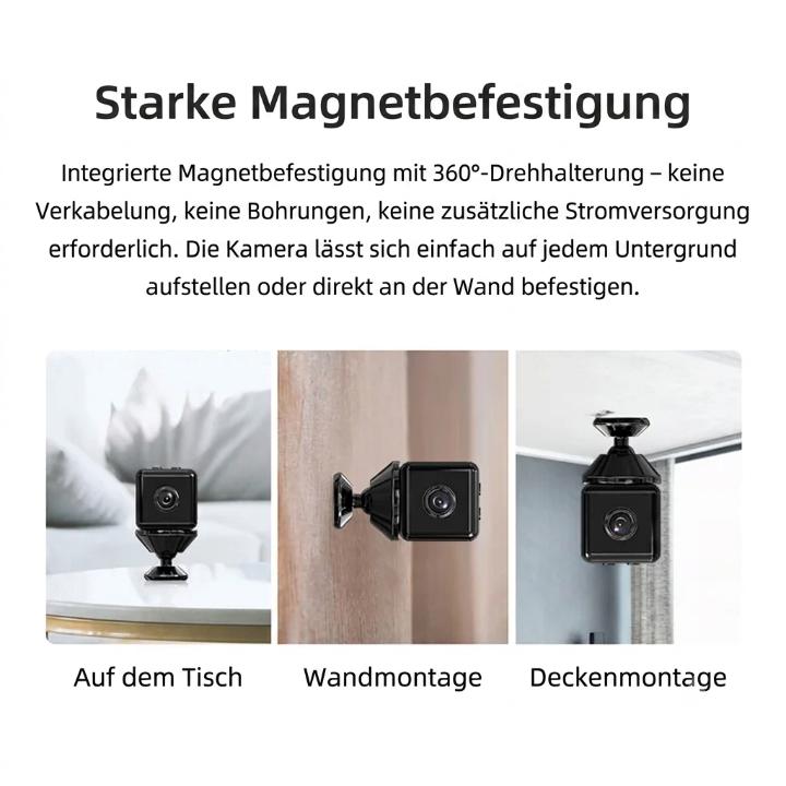Mini WLAN-Kamera mit Nachtsicht – diskrete Heimüberwachung, 1080P HD