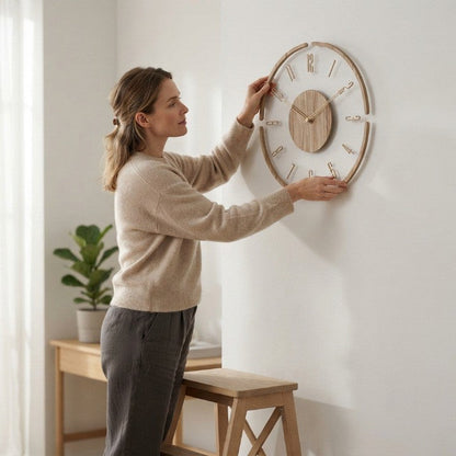 Lautlose Wanduhr aus Holz – Minimalistisches Design für jeden Raum