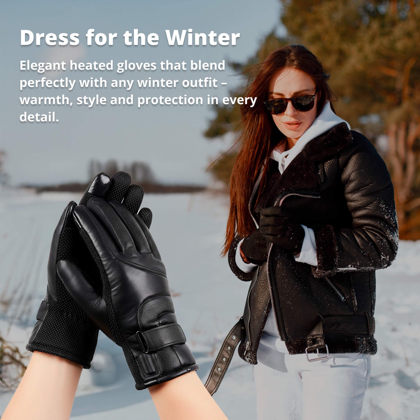 BowLift | Heated Gloves for Women UK – Ladies Thermal Waterproof Winter Gloves with Touch Screen & USB Rechargeable Warm Design