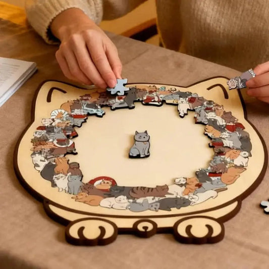 Holzpuzzle Katze