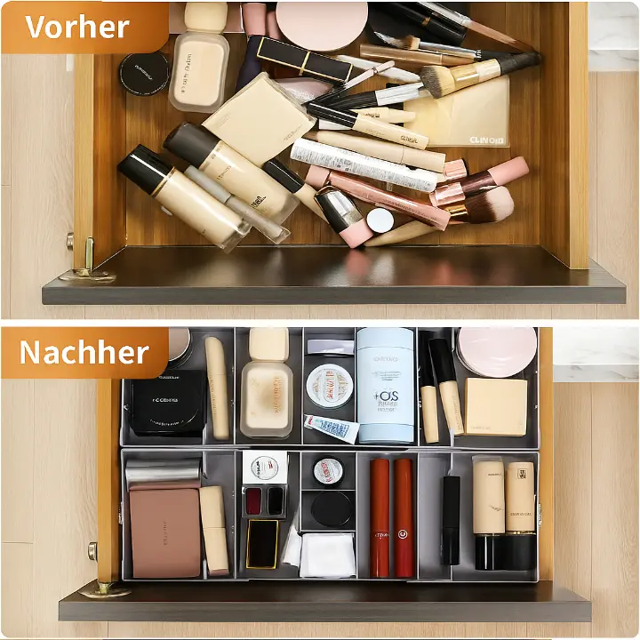 Intelligenter 3-stöckiger Schubladen-Organizer – Erweiterbar & Platzsparend für Standard-Schubladen