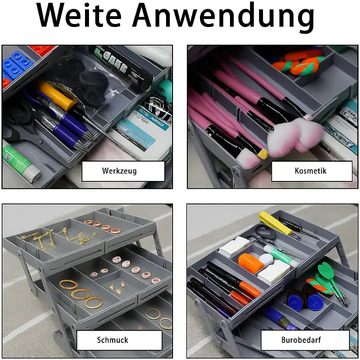 Intelligenter 3-stöckiger Schubladen-Organizer – Erweiterbar & Platzsparend für Standard-Schubladen