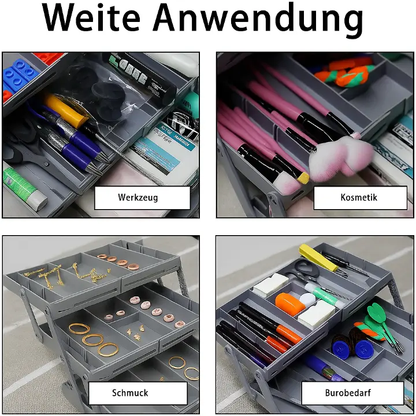 Intelligenter 3-stöckiger Schubladen-Organizer – Erweiterbar & Platzsparend für Standard-Schubladen