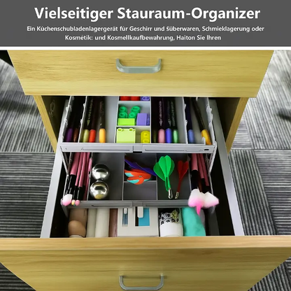 Intelligenter 3-stöckiger Schubladen-Organizer – Erweiterbar & Platzsparend für Standard-Schubladen