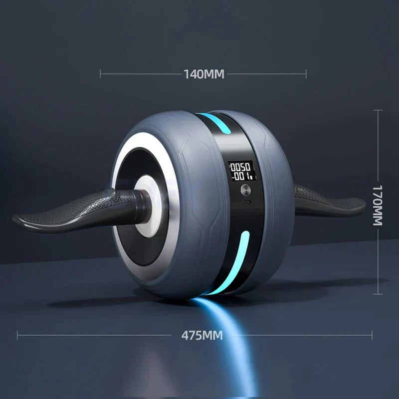 Bauchmuskelrad mit automatischem Rücklauf und Zählfunktion