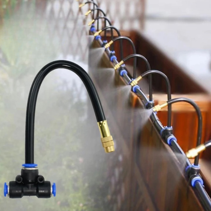 Bewässerungssystem für Garten & Balkon — 360° Sprühdüsen, ohne Strom