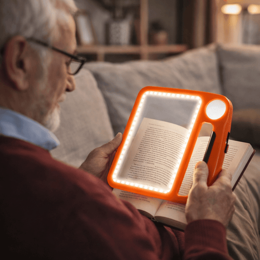 LED-Leselupe mit 5× & 10× Zoom – USB-aufladbar, 48 LEDs