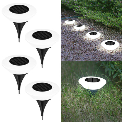 Solar-Bodenleuchte mit 14 LEDs und 360°-Bodenbeleuchtung – 4er-Set