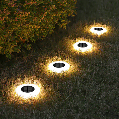 Solar-Bodenleuchte mit 14 LEDs und 360°-Bodenbeleuchtung – 4er-Set
