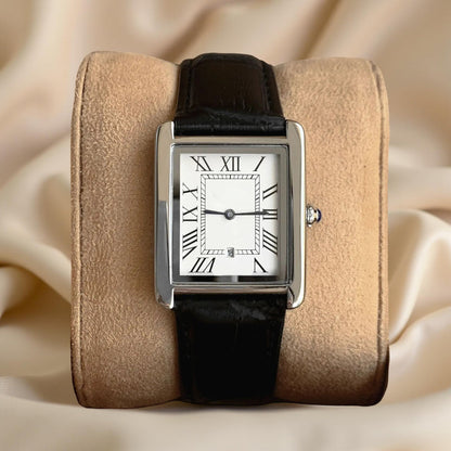 Men's Classic Dress Watch Square Analog Retro Style
