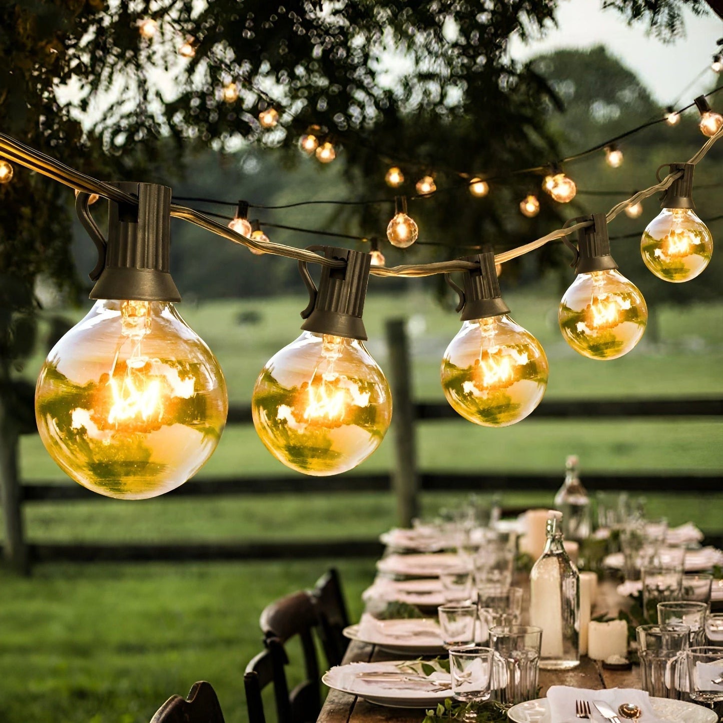 LED-Lichterkette Outdoor mit warmweißem Licht