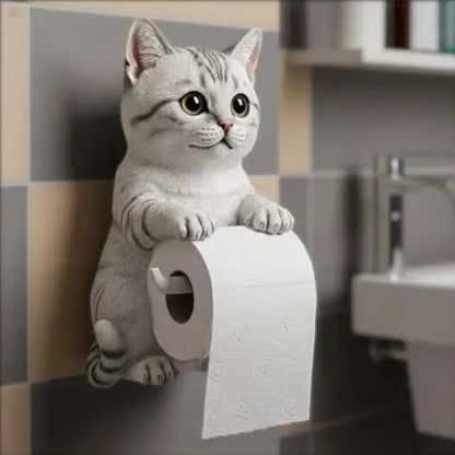 3D-Katzen-Toilettenrollenhalter – stilvoll & funktional