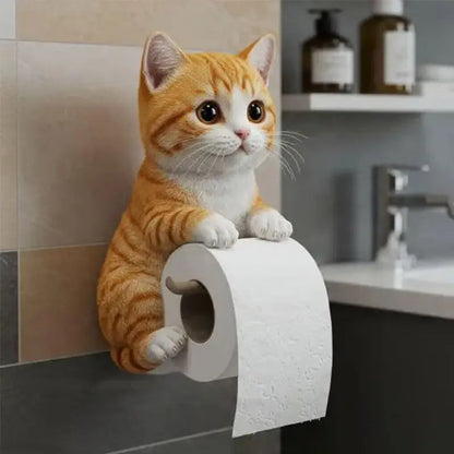 3D-Katzen-Toilettenrollenhalter – stilvoll & funktional