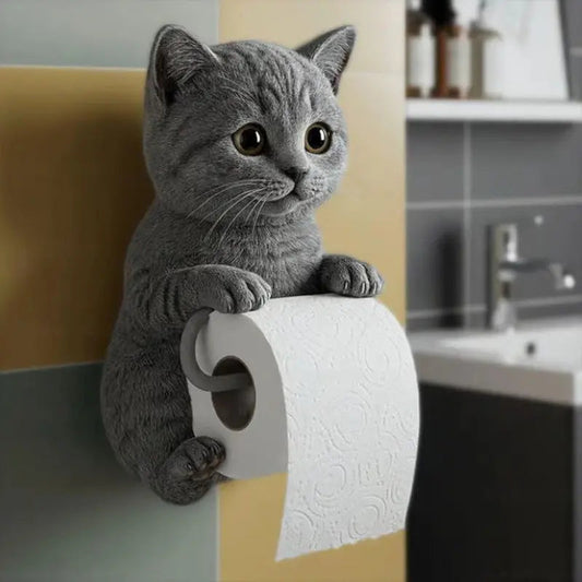 3D-Katzen-Toilettenrollenhalter – stilvoll & funktional