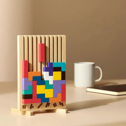 Holz-Tetris-Puzzlebrett – Der perfekte Brain-Break für Ihren Schreibtisch