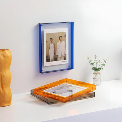 Doppelschichtiger Acryl-Bilderrahmen für Wand & Tisch – 10 Farben, 5 Größen