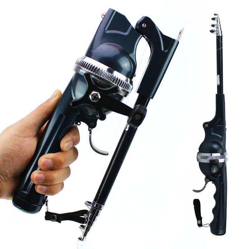 Teleskop-Angelrute mit integrierter Rolle 134 cm